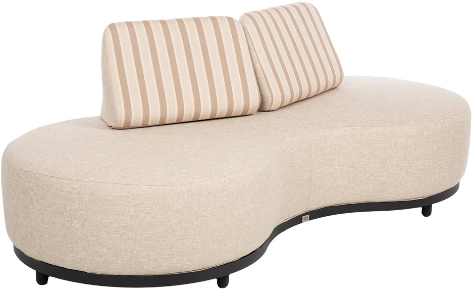 Lauko baldų komplektas Home4You Sofa AMANO, dviejų vietų, smėlio spalvos