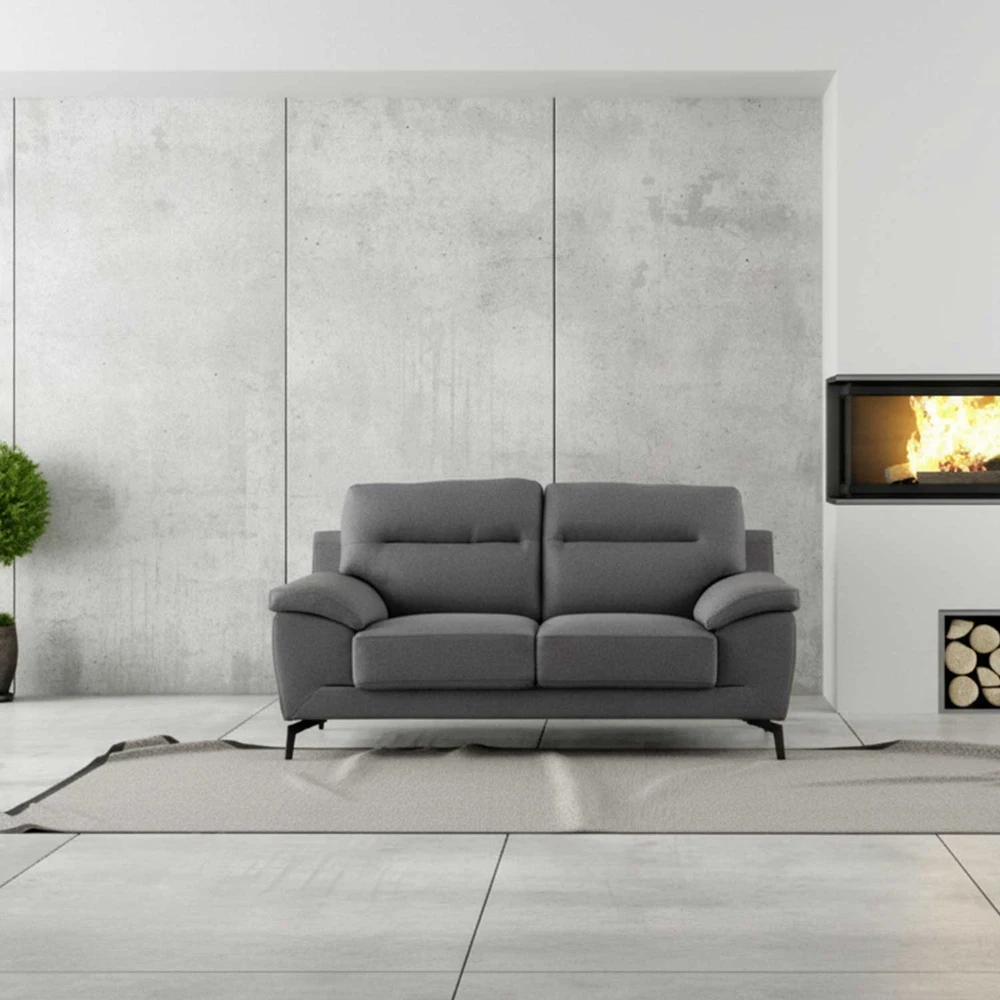 Home4You Dark Sofa ENZO 2-vietė, tamsiai pilka