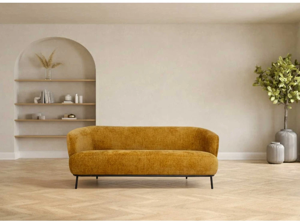 Home4You Sofa GEMALA 2,5 vieta, geltona