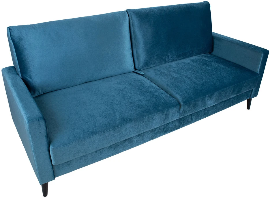 Home4You Sofa-lova ANNA su daiktadėže Melsvai žalias aksomas