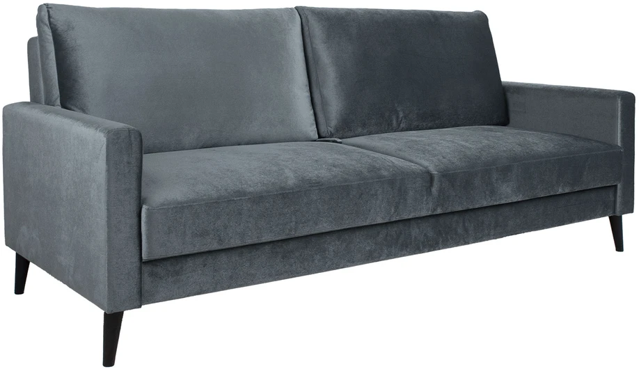Home4You Sofa-lova ANNA su daiktadėže Pilkas aksomas
