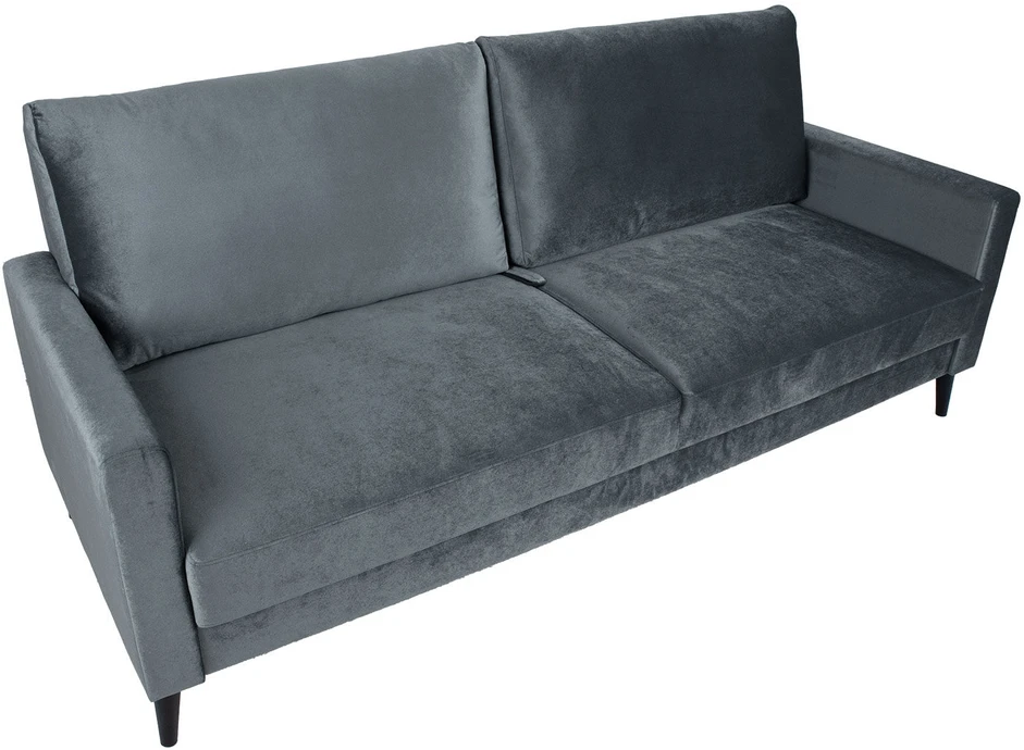 Home4You Sofa-lova ANNA su daiktadėže Pilkas aksomas