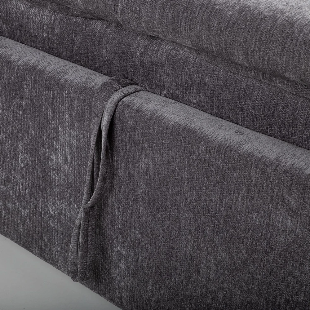 Home4You Išskleidžiama sofa „FRODE“ su spyruokliniu čiužiniu, pilkos spalvos