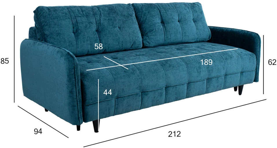 Home4You Sofa-lova SARITA 3-vietė, žalia