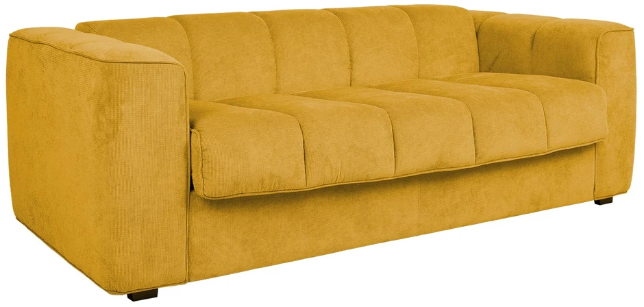 Home4You Spring Sofa-lova STELLA su spyruokliniu čiužiniu, geltona