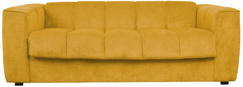 Home4You Spring Sofa-lova STELLA su spyruokliniu čiužiniu, geltona