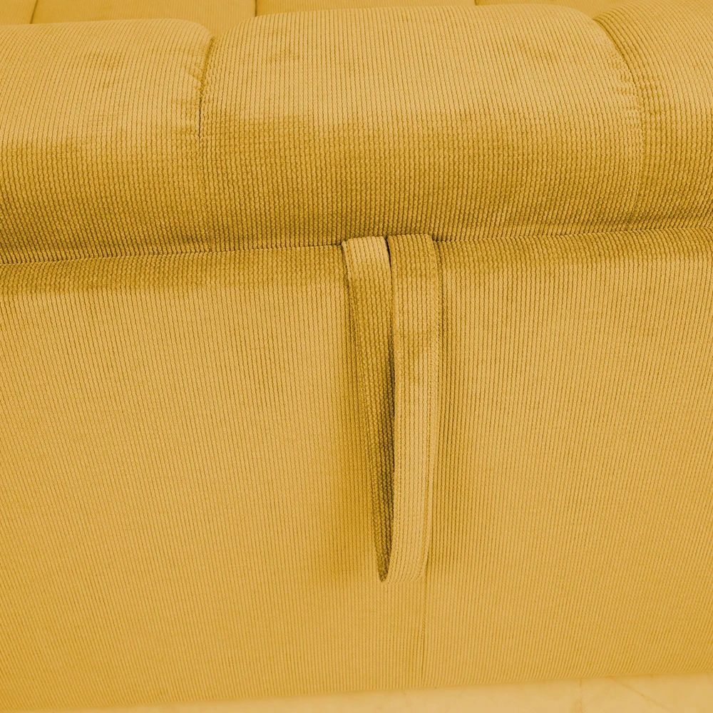 Home4You Spring Sofa-lova STELLA su spyruokliniu čiužiniu, geltona