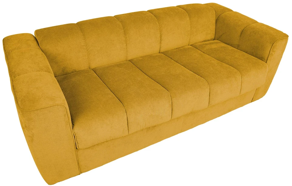 Home4You Spring Sofa-lova STELLA su spyruokliniu čiužiniu, geltona