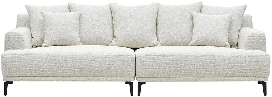 Home4You Sofa MAGNOLIA 4-vietė, šviesiai smėlio spalvos
