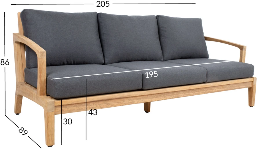 Home4You Sofa MALDIVE 3-vietė