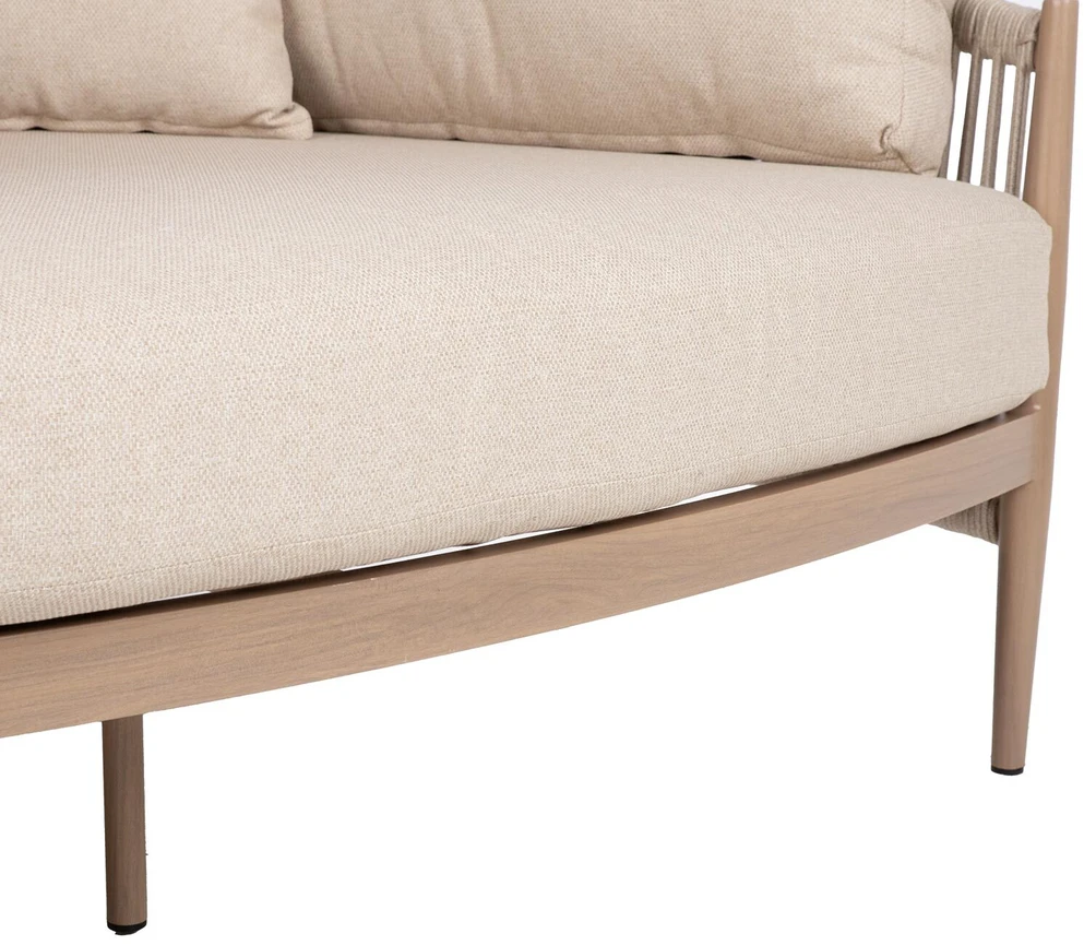 Lauko baldų komplektas Home4You Sofa MEDINA 163,5x143,5xA71,5cm, smėlio spalvos