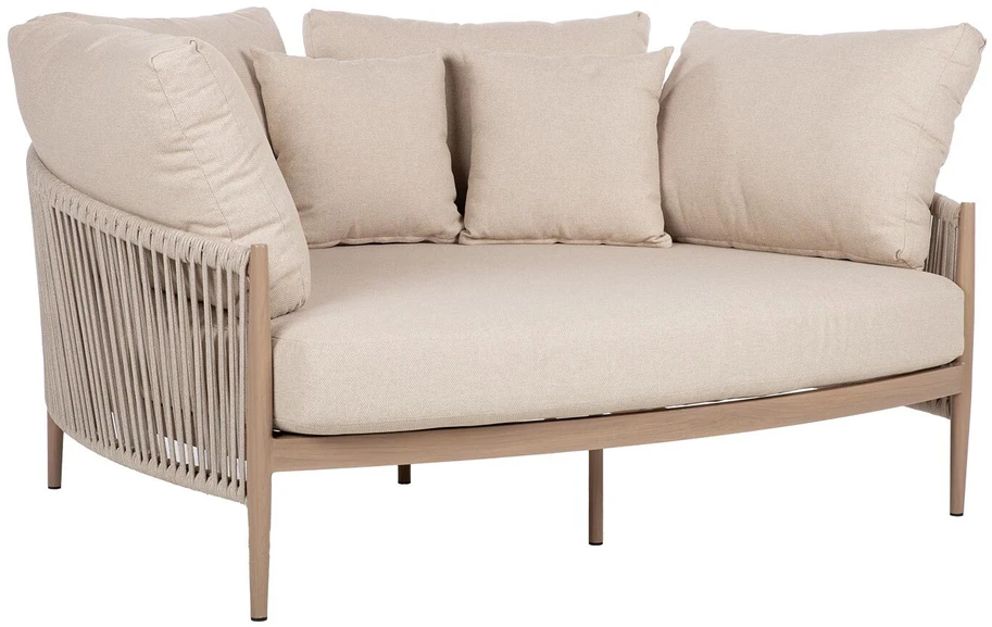 Lauko baldų komplektas Home4You Sofa MEDINA 163,5x143,5xA71,5cm, smėlio spalvos