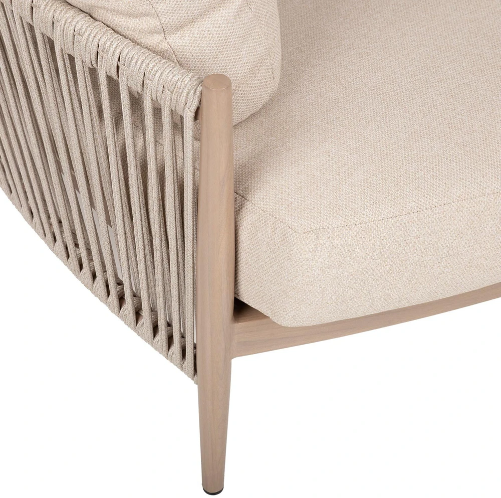 Lauko baldų komplektas Home4You Sofa MEDINA 163,5x143,5xA71,5cm, smėlio spalvos
