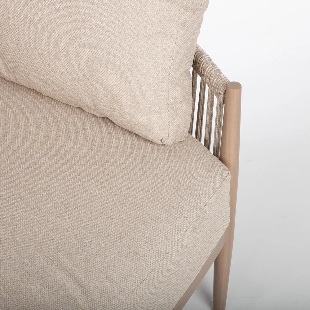 Lauko baldų komplektas Home4You Sofa MEDINA 163,5x143,5xA71,5cm, smėlio spalvos