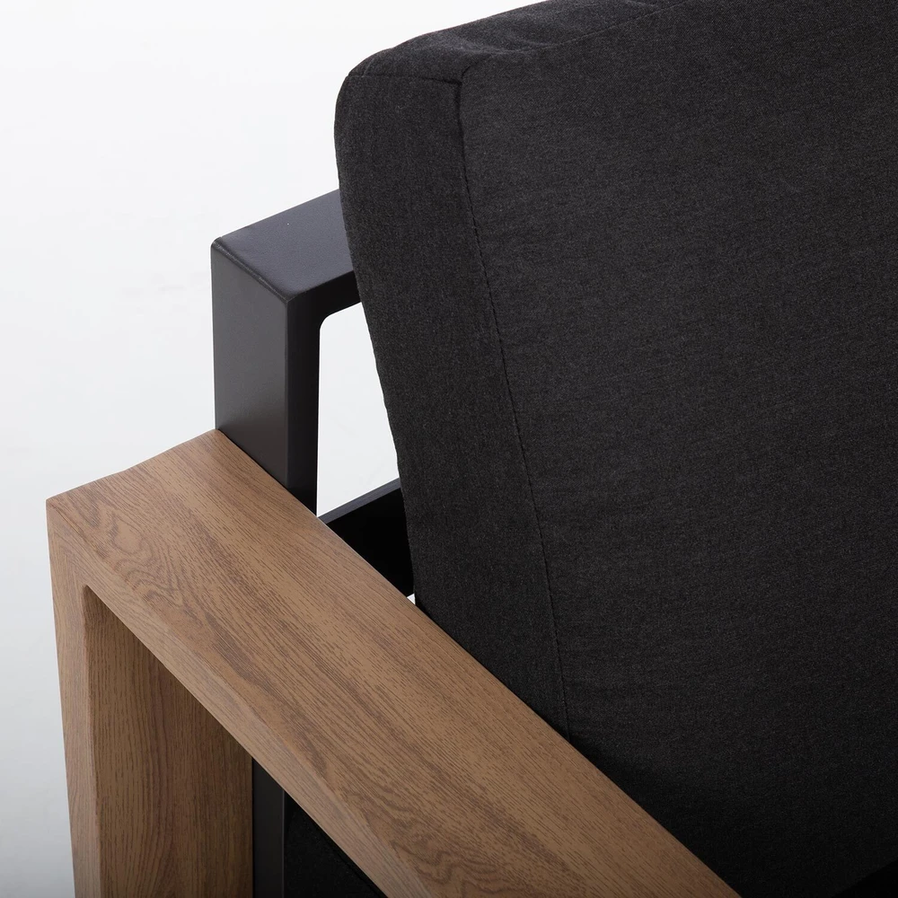 Sofa Home4You Sofos modulis „FULLER“ 68 x 89 x H70,5 cm, tamsiai pilkos spalvos
