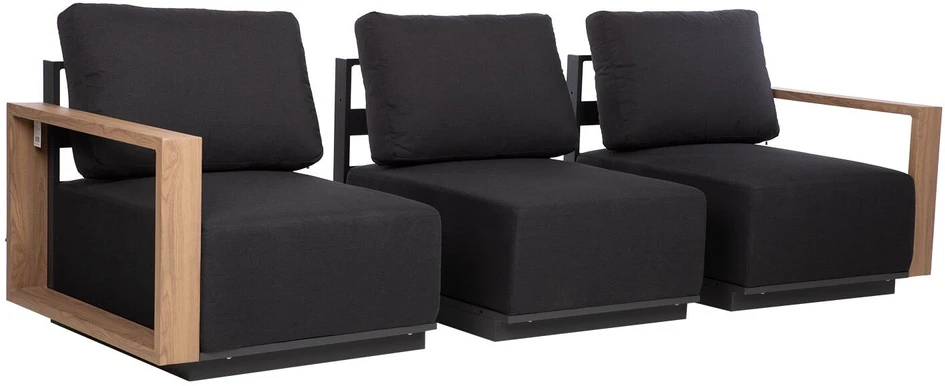 Sofa Home4You Sofos modulis „FULLER“ 68 x 89 x H70,5 cm, tamsiai pilkos spalvos