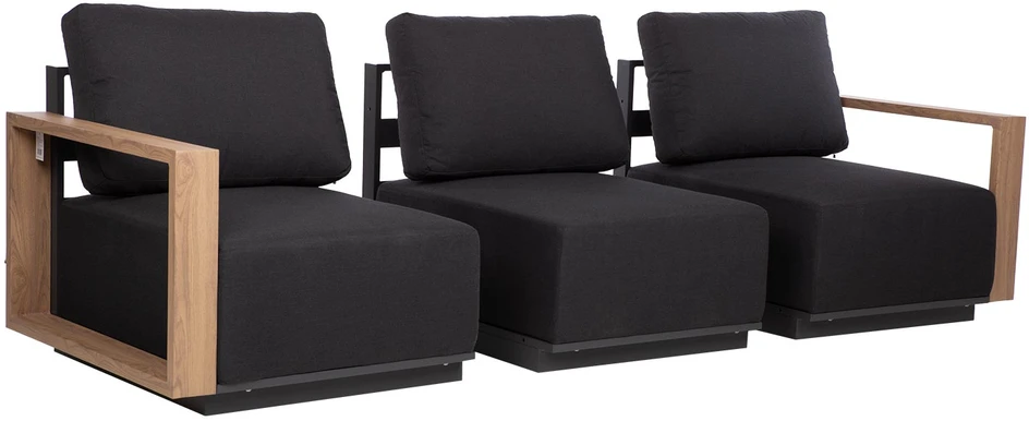 Sofa Home4You Sofos modulis „FULLER“ 68 x 89 x H70,5 cm, tamsiai pilkos spalvos