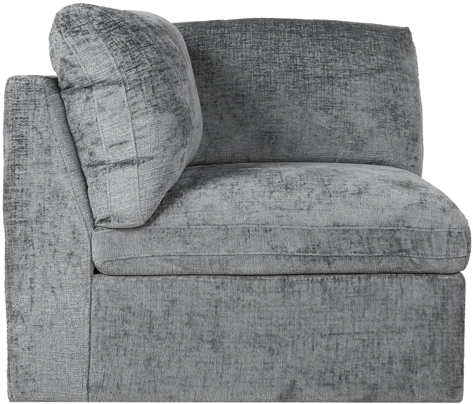 Fotelis Home4You Modulinė sofa „SAMOA“ – 1-vietis kampinis elementas, pilkos spalvos