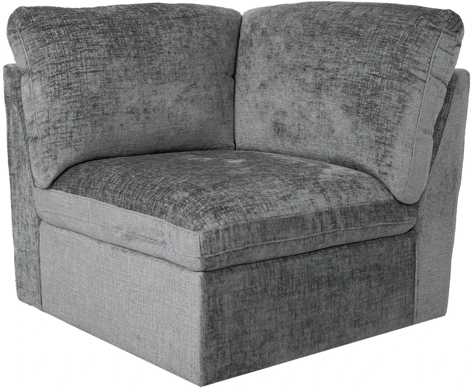 Fotelis Home4You Modulinė sofa „SAMOA“ – 1-vietis kampinis elementas, pilkos spalvos