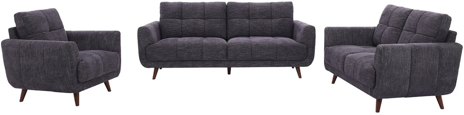 Home4You Dark Sofa STEVE, 2 vietų, tamsiai pilka