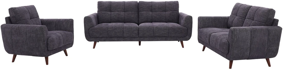 Home4You Sofa STEVE, 3 vietų, tamsiai pilka