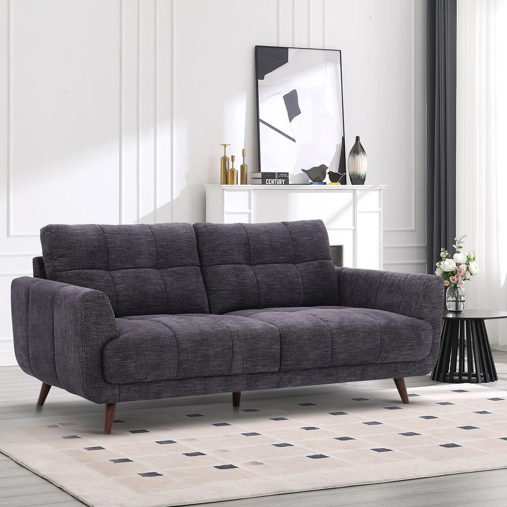 Home4You Sofa STEVE, 3 vietų, tamsiai pilka