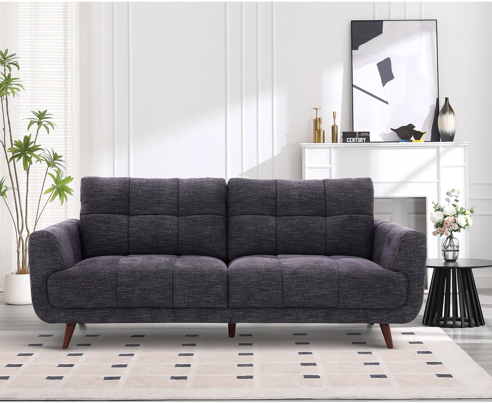 Home4You Dark Sofa STEVE, 3 vietų, tamsiai pilka