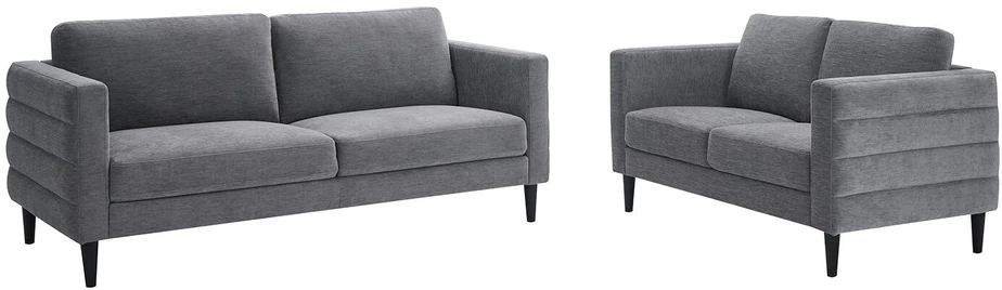 Home4You Dvivietė sofa „STEVENS“, pilka