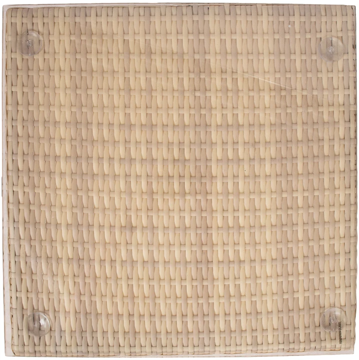 Home4You Šoninis staliukas WICKER 50x50xH45cm, smėlio spalvos