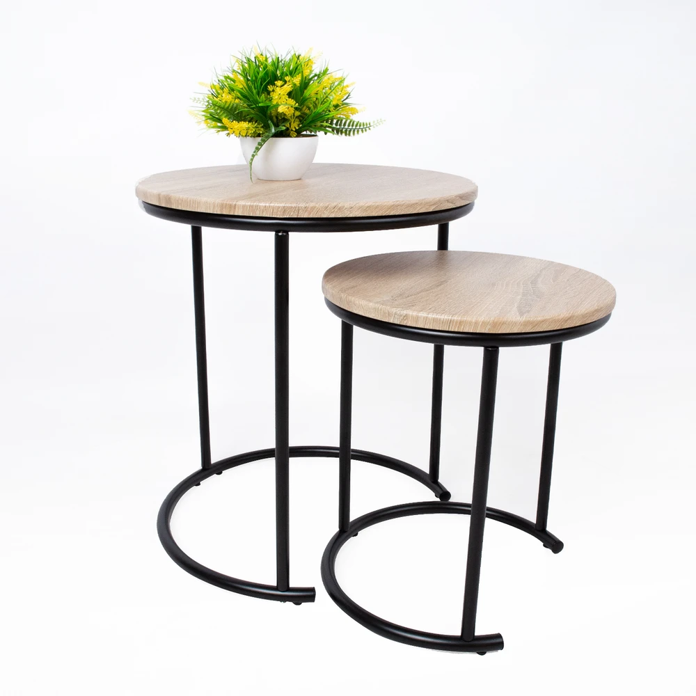 Home4You Šoninis staliukas ELTO D44,5xH50cm, D34,5xH40cm
