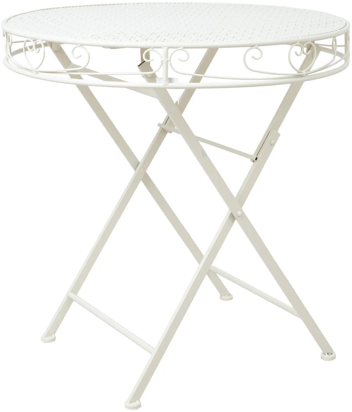 Home4You Stalas SANDY D70xH73cm, senovinis baltas