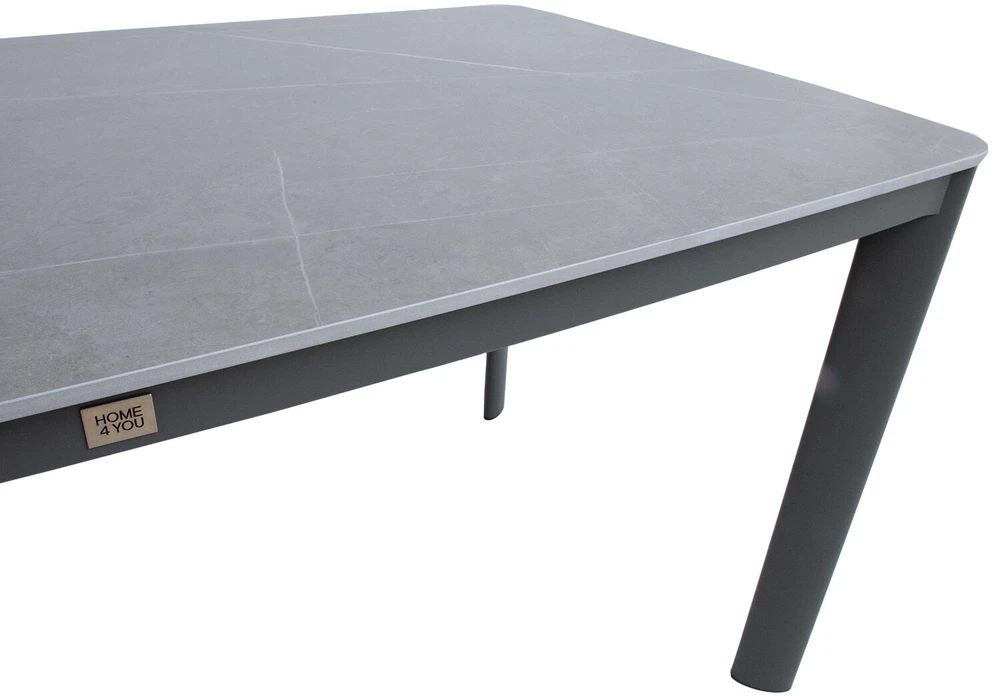 Home4You Stalas BEIDA 180x90xH75cm, pilkas