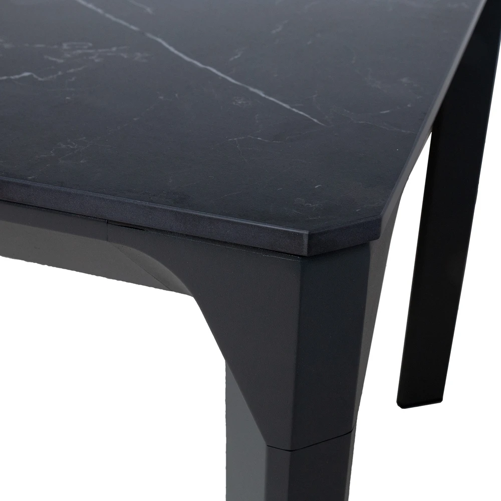 Home4You Stalas CARVES 180x90xH75cm, antracito spalvos