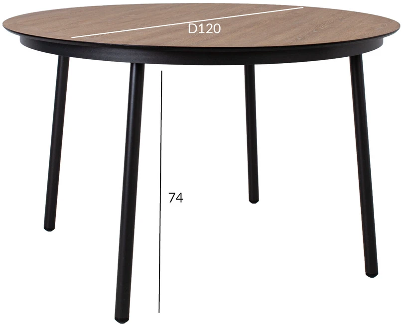 Home4You Stalas HELSINKI G120xA74cm
