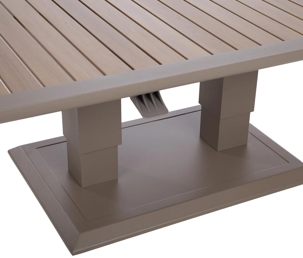 Home4You Stalas MARENDA 150x90xH2-75cm, pilkšvai smėlio spalvos