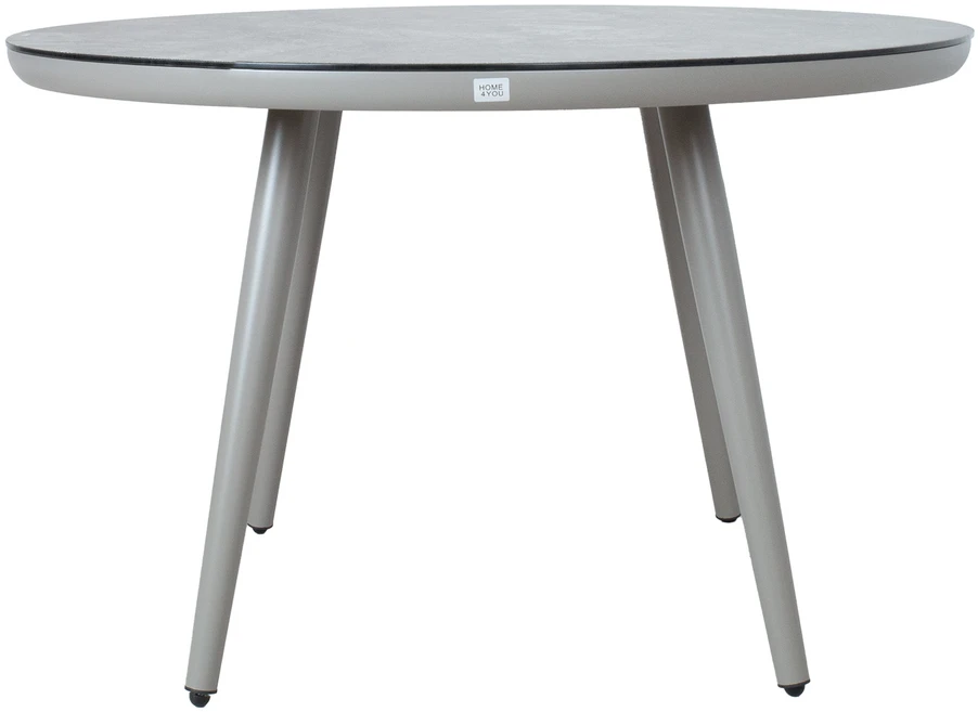 Home4You Stalas SILVA, D120xH75 cm, pilkšvai smėlio spalvos