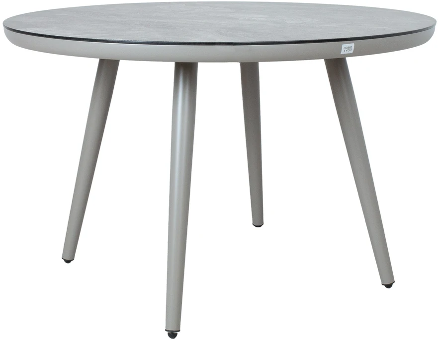 Home4You Stalas SILVA, D120xH75 cm, pilkšvai smėlio spalvos