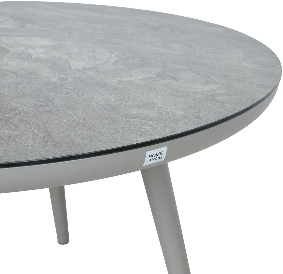 Home4You Lauko stalas SILVA D120xH75cm Pilka/Smėlio spalva