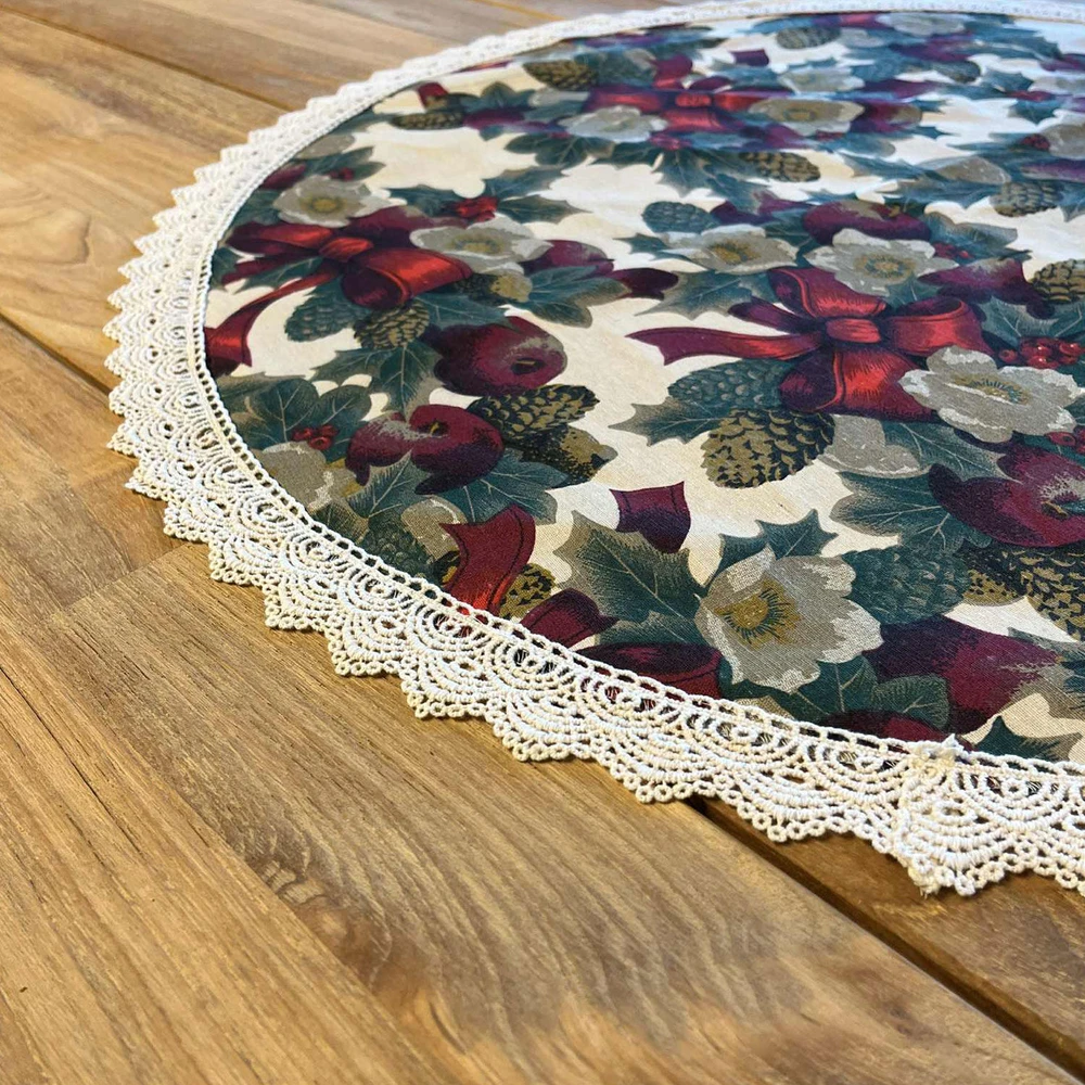 Home4You Staltiesė ŽIEMOS GĖLĖS D70cm, juostelės