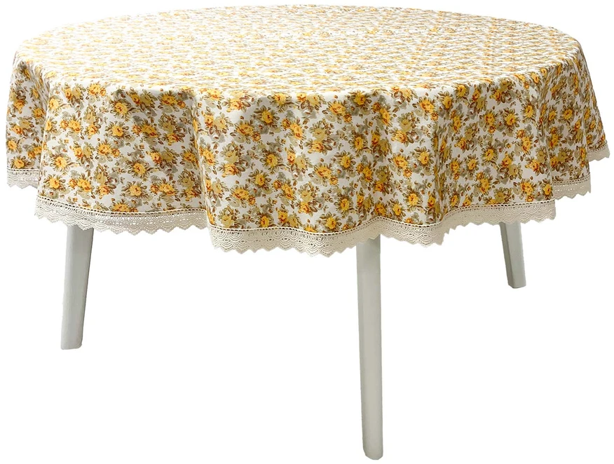 Home4You Stalo kilimėlis LONETA NEW D170cm, smėlio spalvos rožė