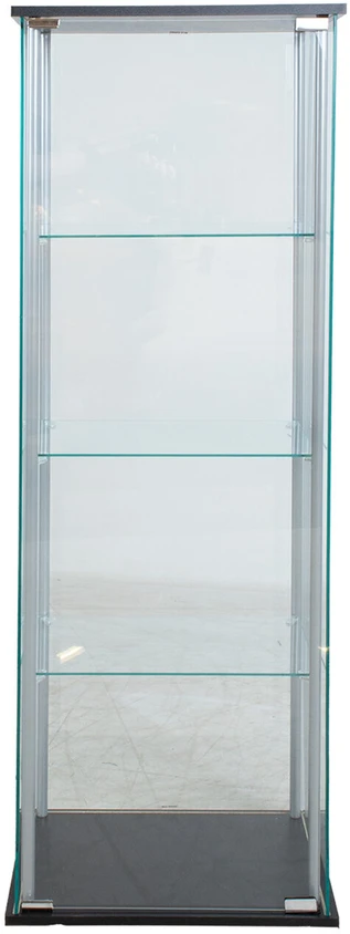 Home4You Vitrina AIKO 60x36xH163cm Grūdintas stiklas Juoda