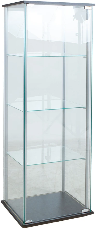Home4You Vitrina AIKO 60x36xH163cm Grūdintas stiklas Juoda