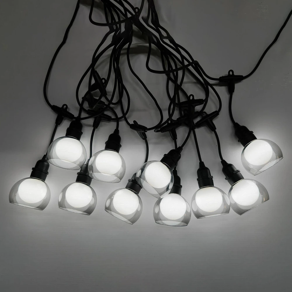 Home4You Šviestuvai FLICKER 10 LED lempučių / 4,5 m, šaltai balta šviesa