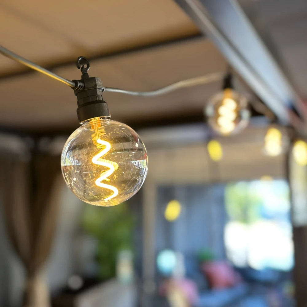 Home4You Šviestuvai TWIST 10 LED lempučių / 4,5 m, šiltai balta šviesa