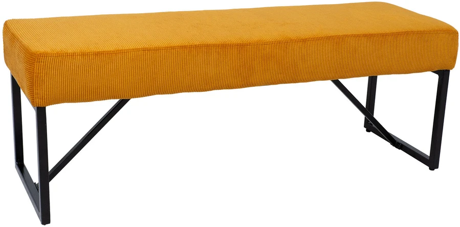 Home4You Bench Suoliukas MYLA geltonas velvetas