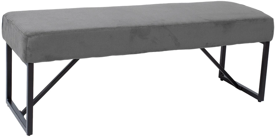 Home4You Bench Suoliukas MYLA pilkas velvetas