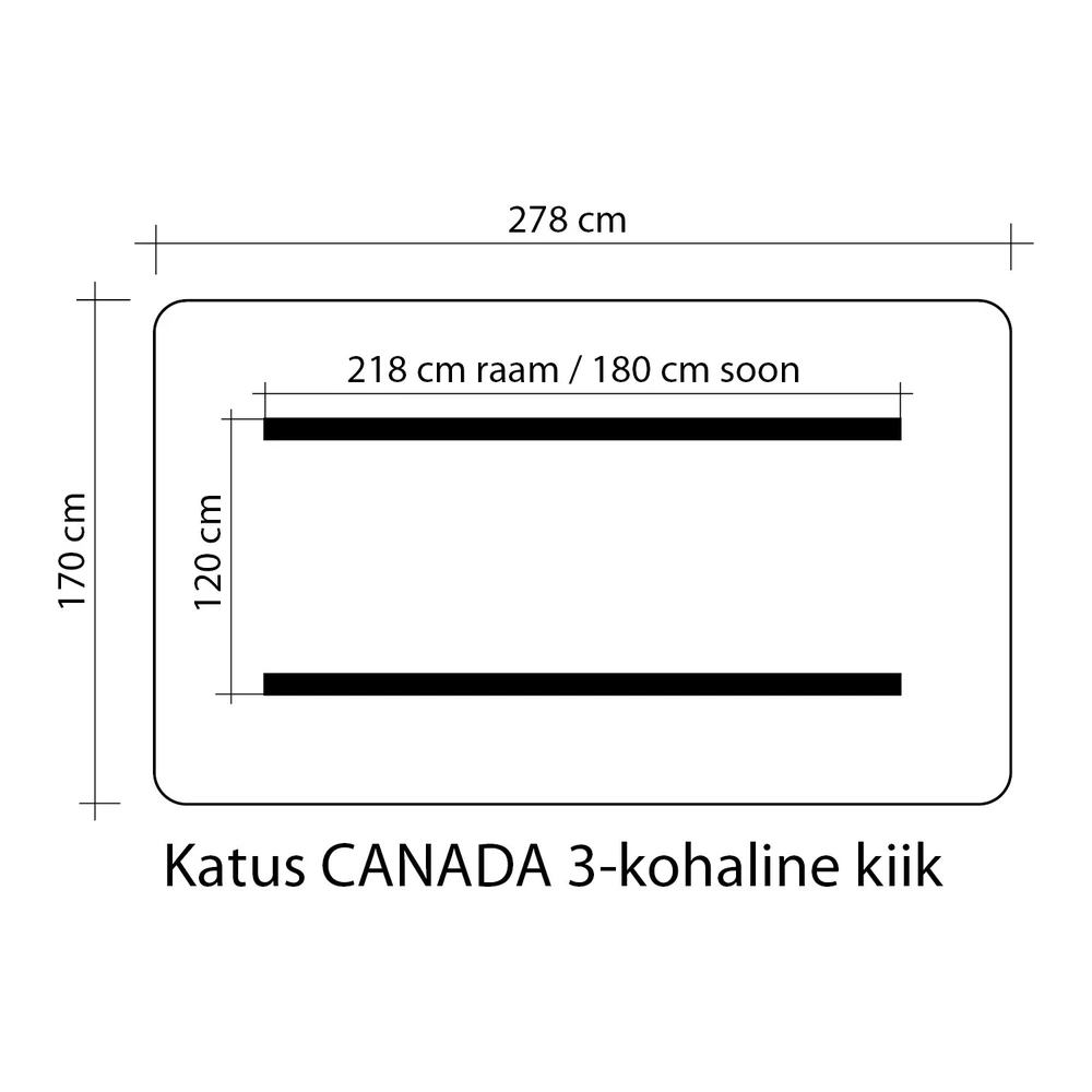 Home4You Stogelis supynėms CANADA 170x278cm, medžiaga: 100% poliesteris