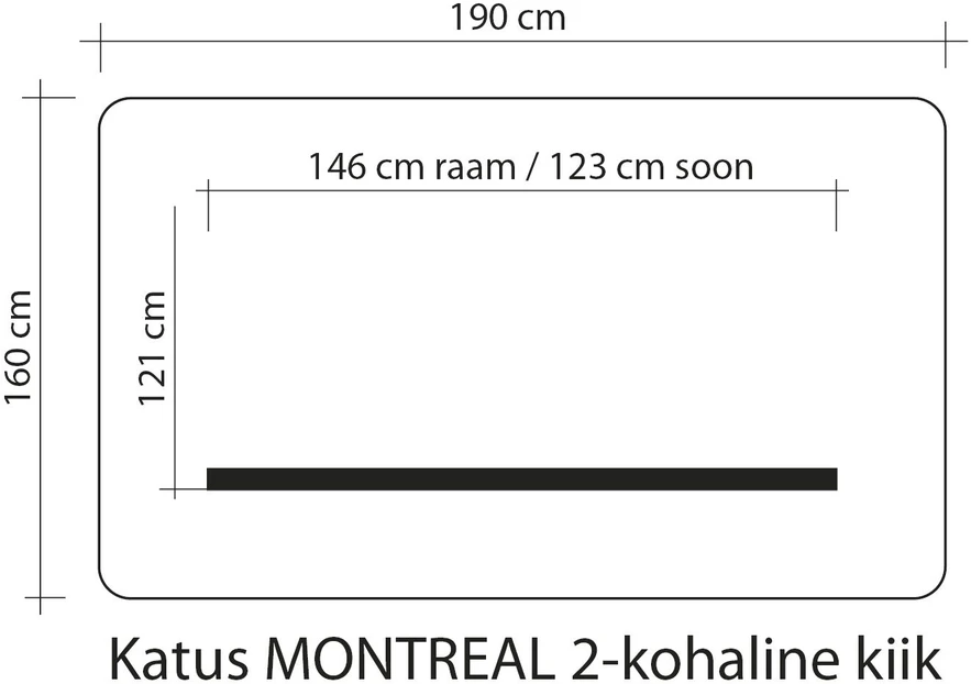 Home4You Garden4You Stogelis sūpynėms Montreal, rudas