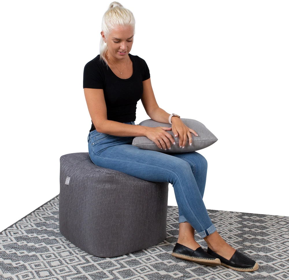 Home4You Stool MITSU-MITSU 55x55xH45cm, dark ruda