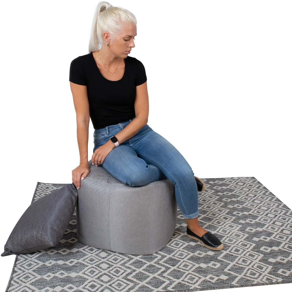 Home4You Stool MITSU-MITSU 55x55xH45cm, pilkas